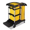Rubbermaid Commercial High Capacity Cleaning Cart, 21-3/4w x 49-3/4d x 38-3/8h, Black FG9T7200BLA